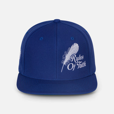 Feather Cap Royal Blue/White