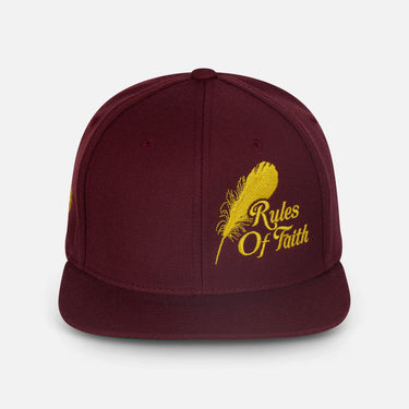 Feather Cap Maroon/Mustard
