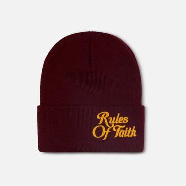Ska Beanie Maroon/Mustard