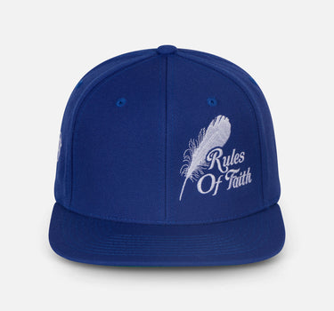 Feather Cap Royal Blue/White