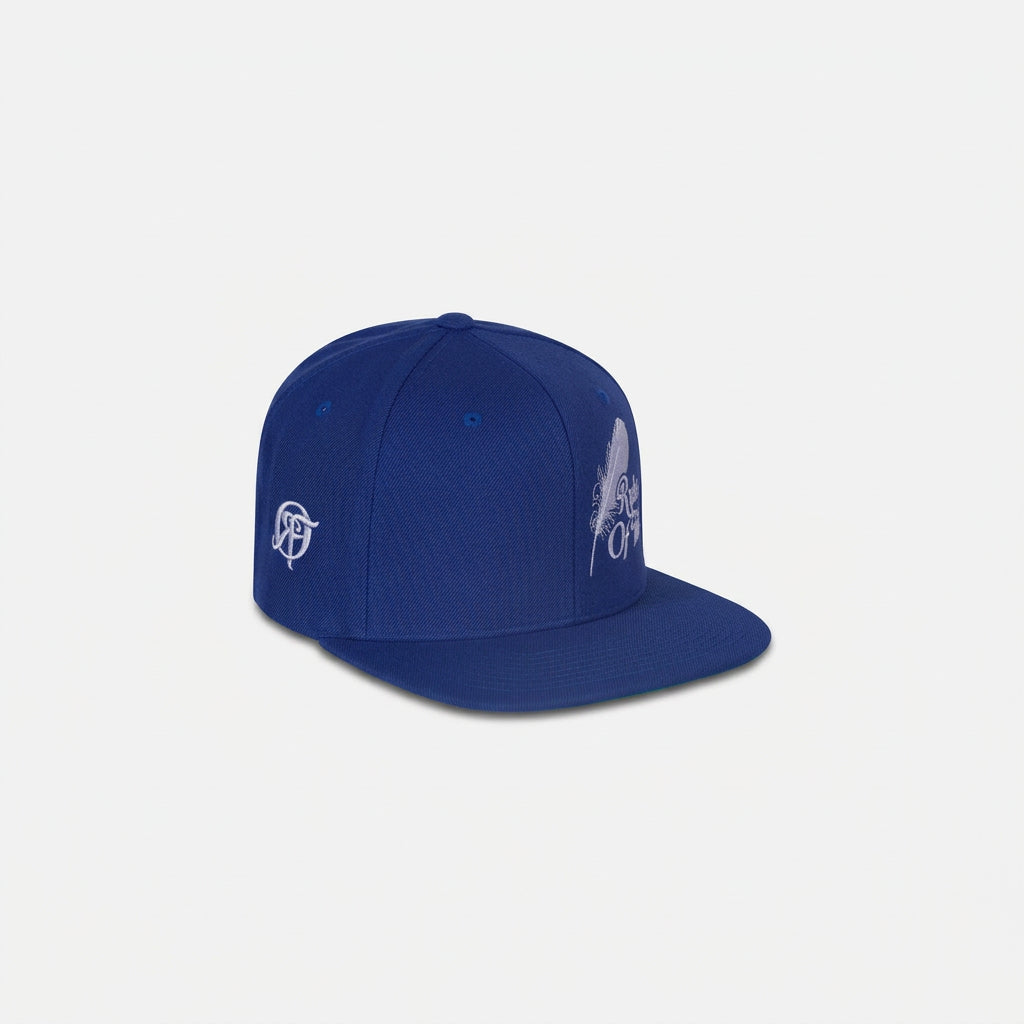 Feather Cap Royal Blue/White