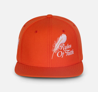 Feather Cap Orange/White