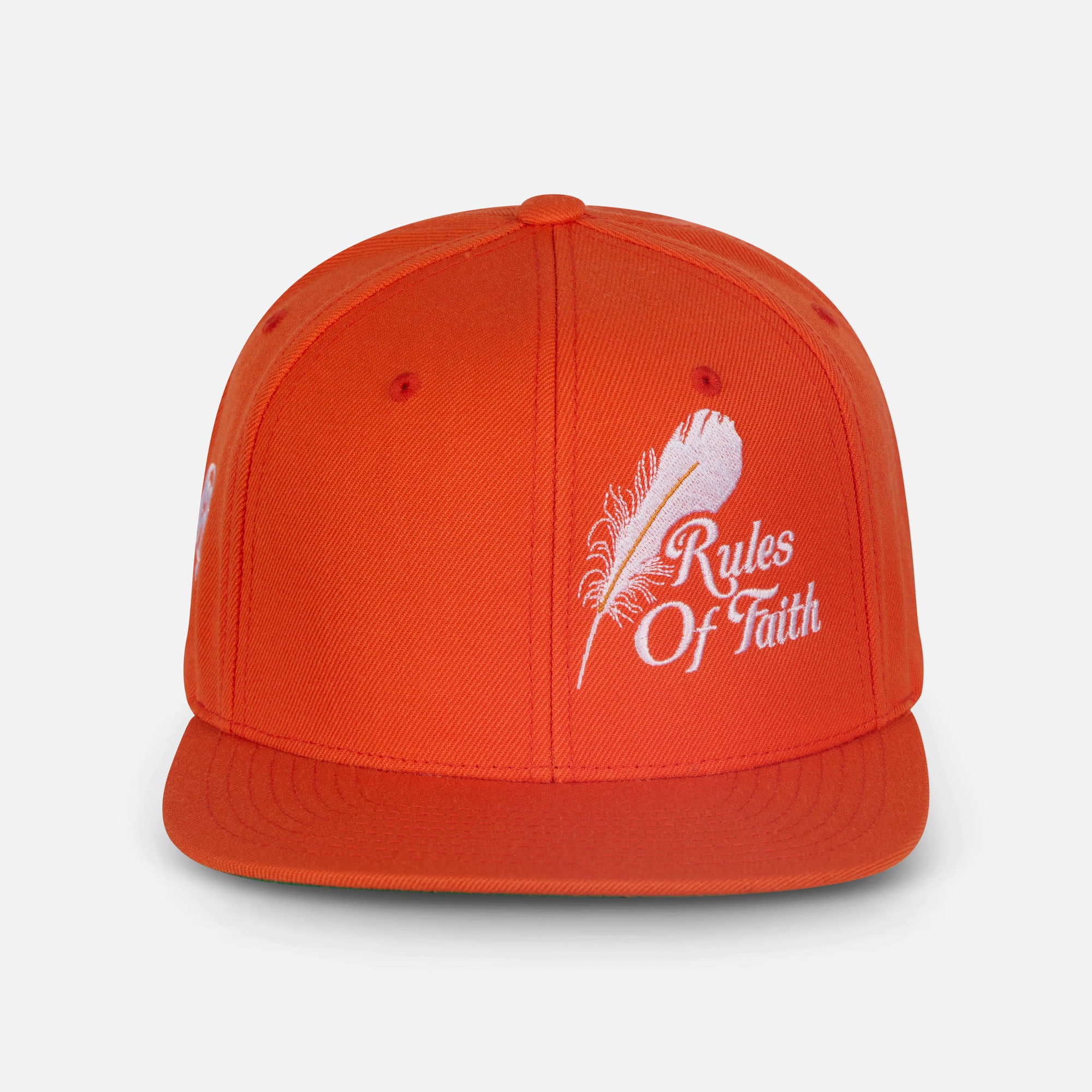 Feather Cap Orange/White
