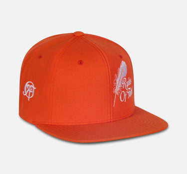 Feather Cap Orange/White