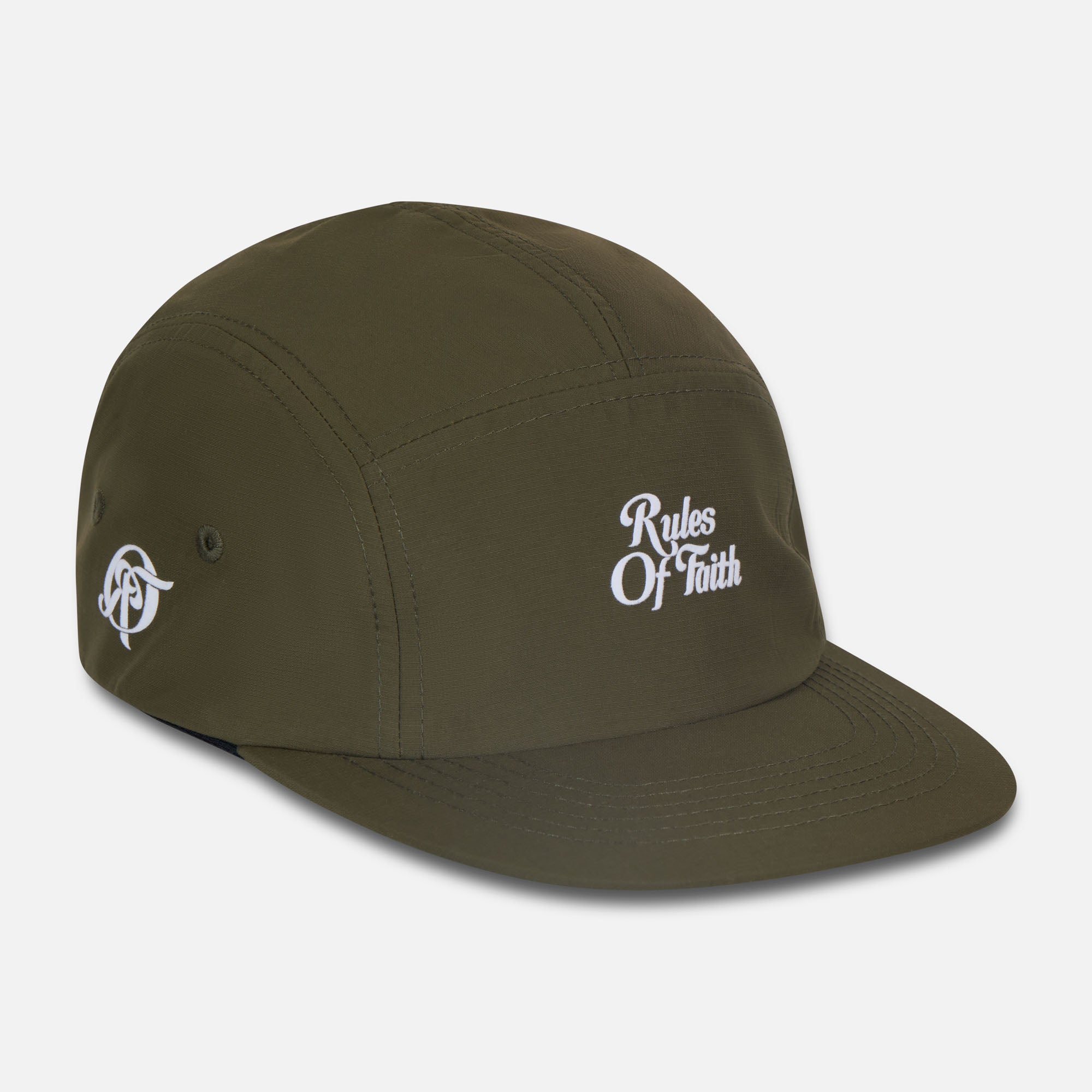 Skate Cap Olive/White-3