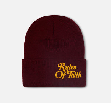 Ska Beanie Maroon/Mustard