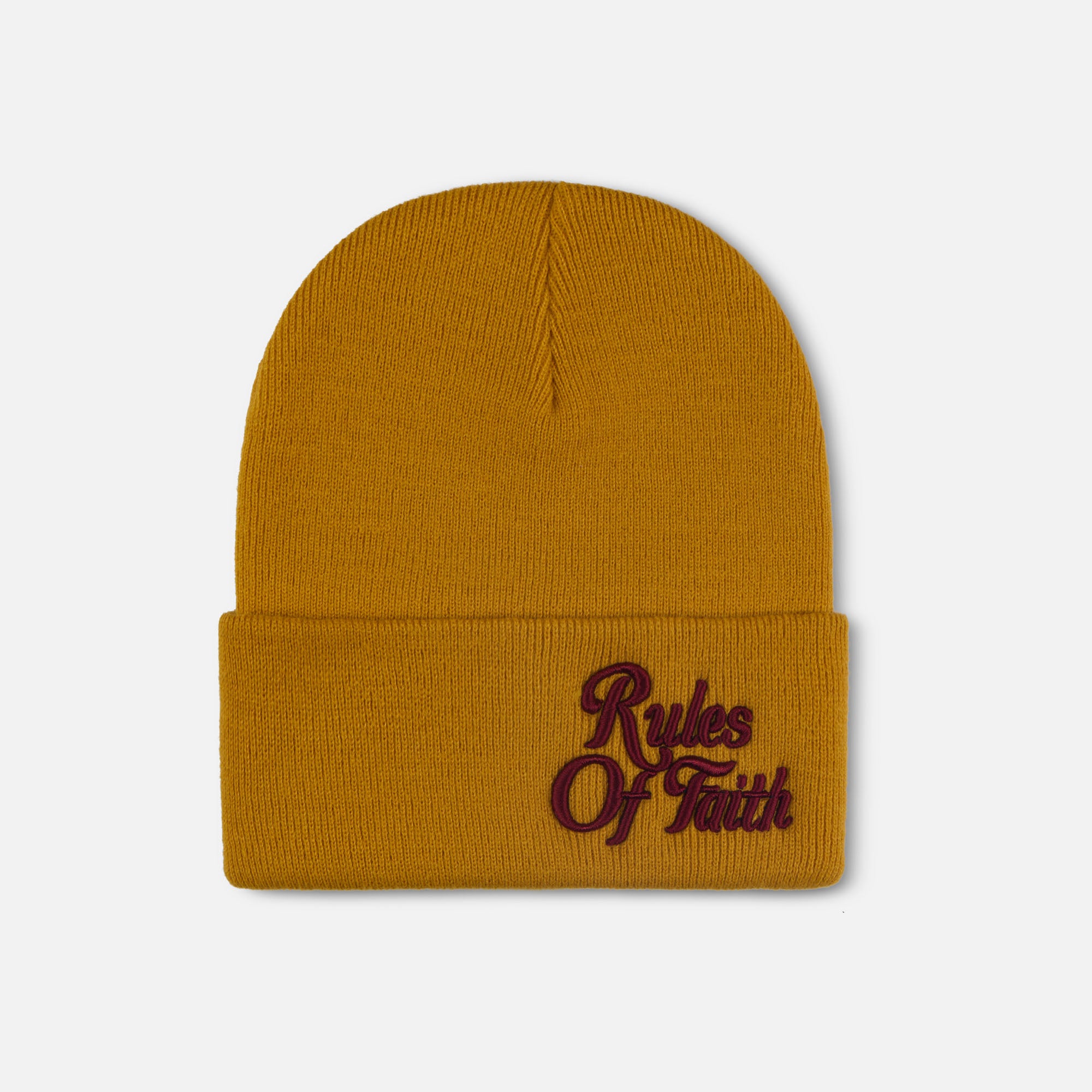 Ska Beanie Mustard/Maroon