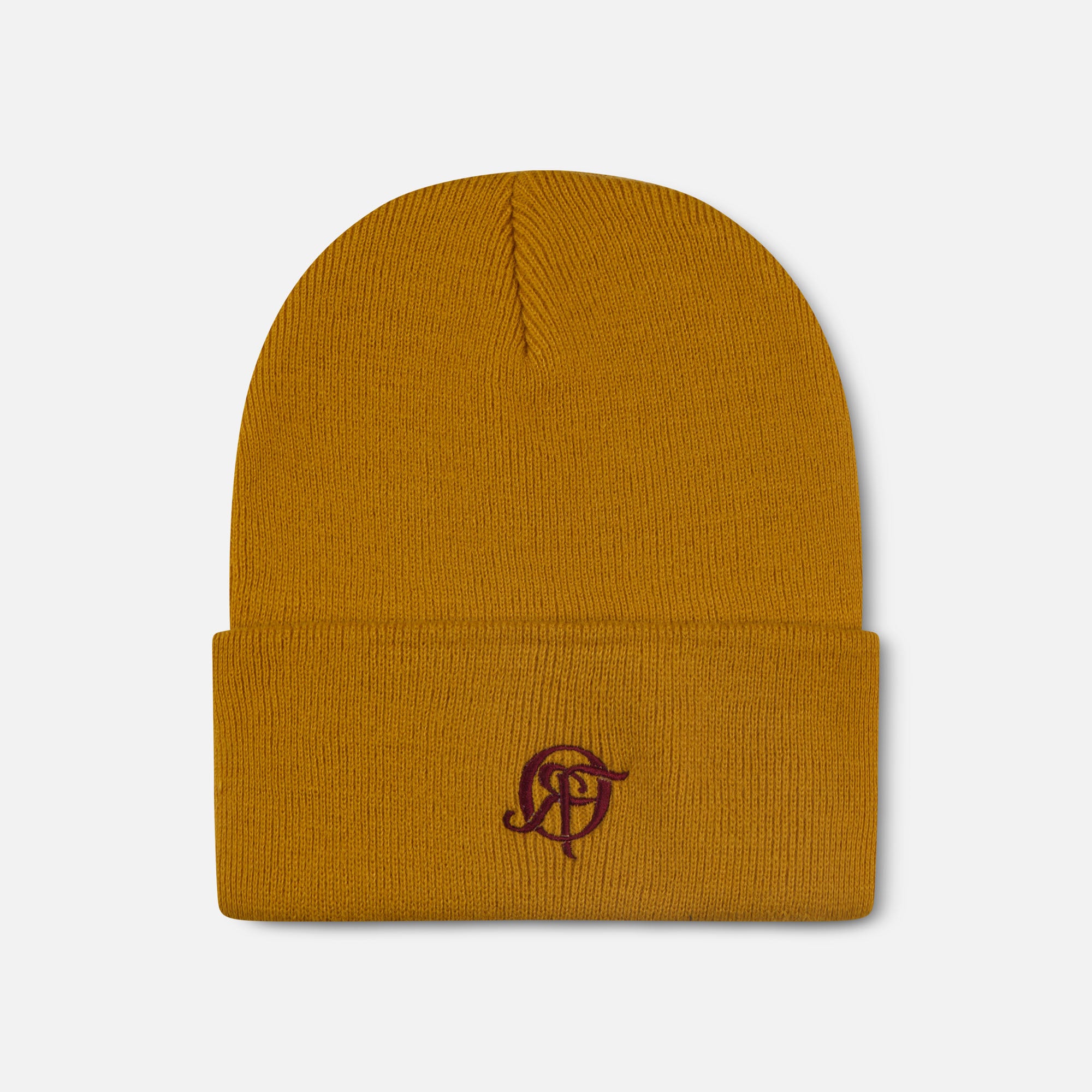 Ska Beanie Mustard/Maroon-2