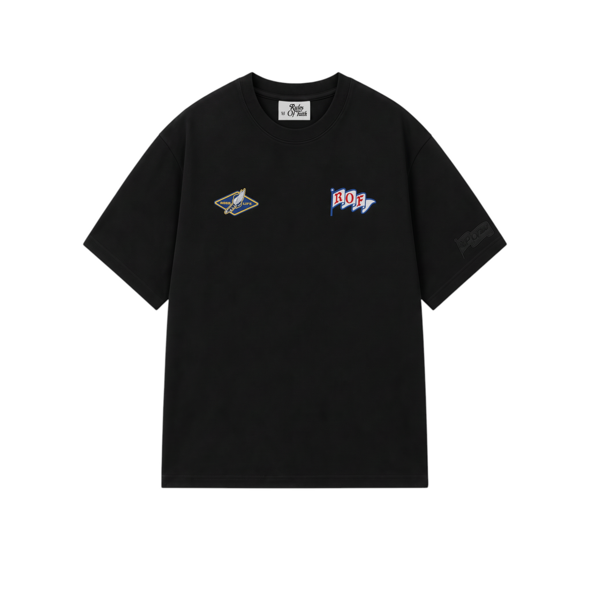 Flag-Life T-Shirt Black front