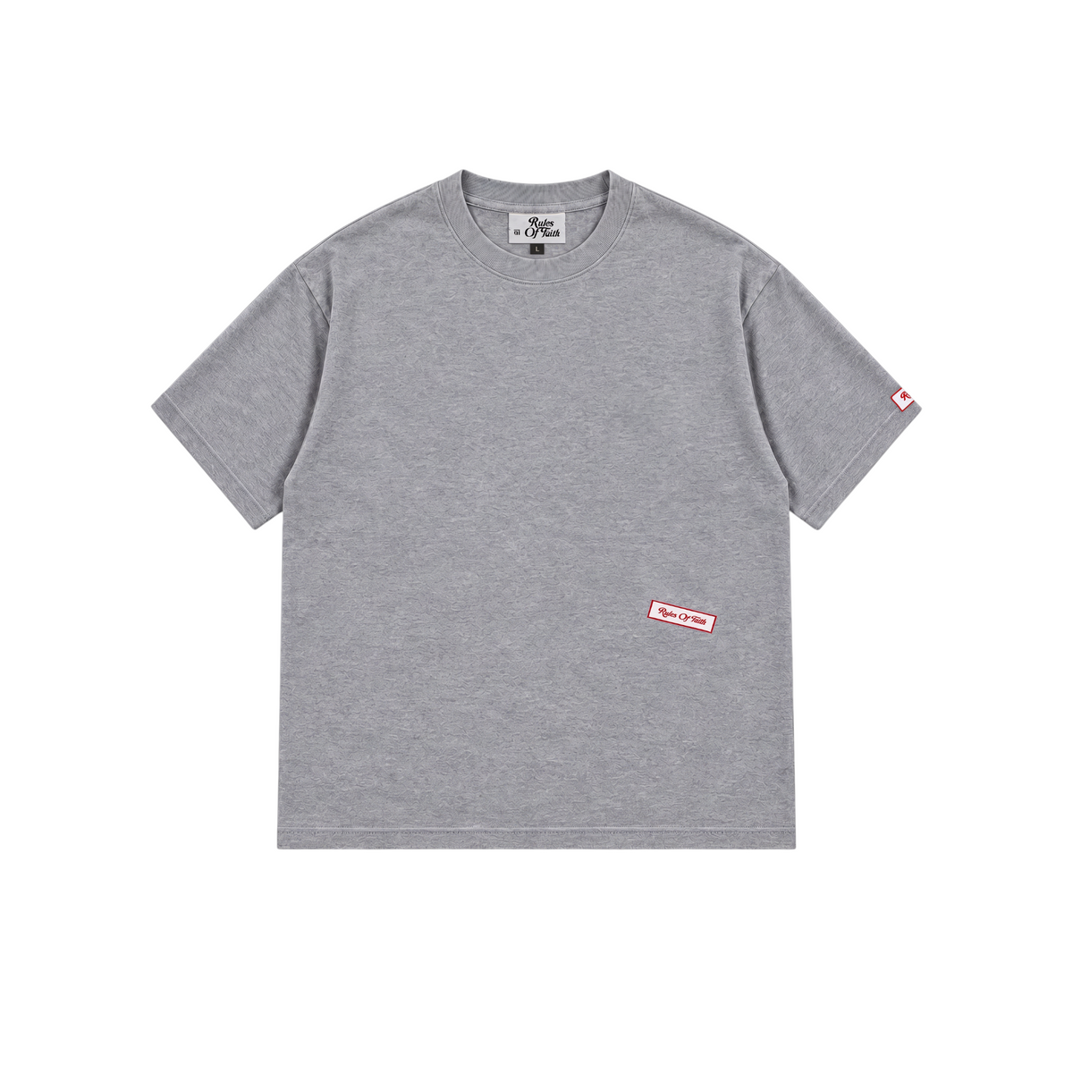 Skew Label T-Shirt Grey front