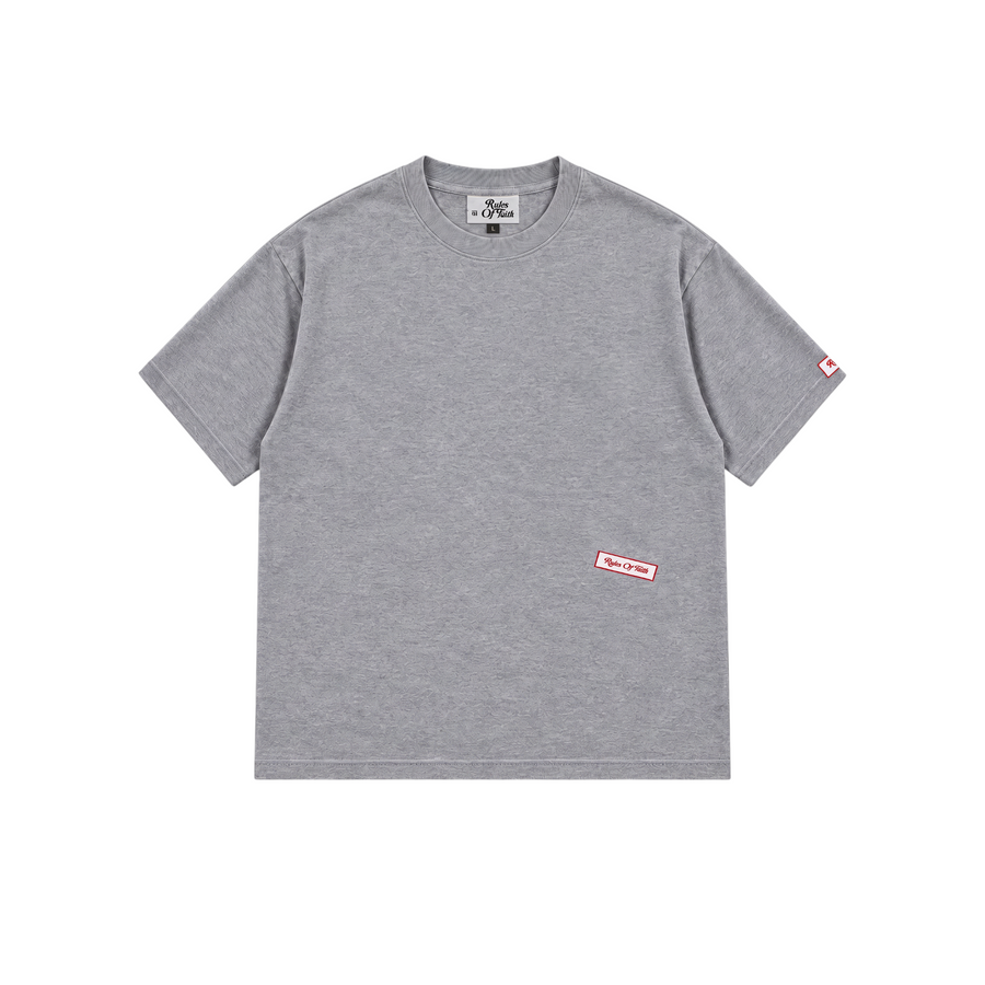Skew Label T-Shirt Grey