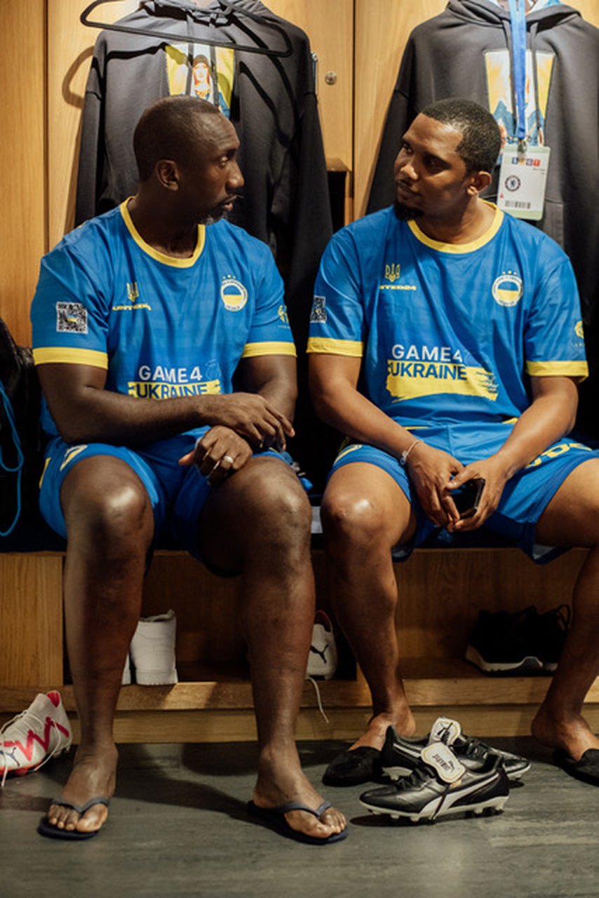 Players in the dressing room, Game4Ukraine