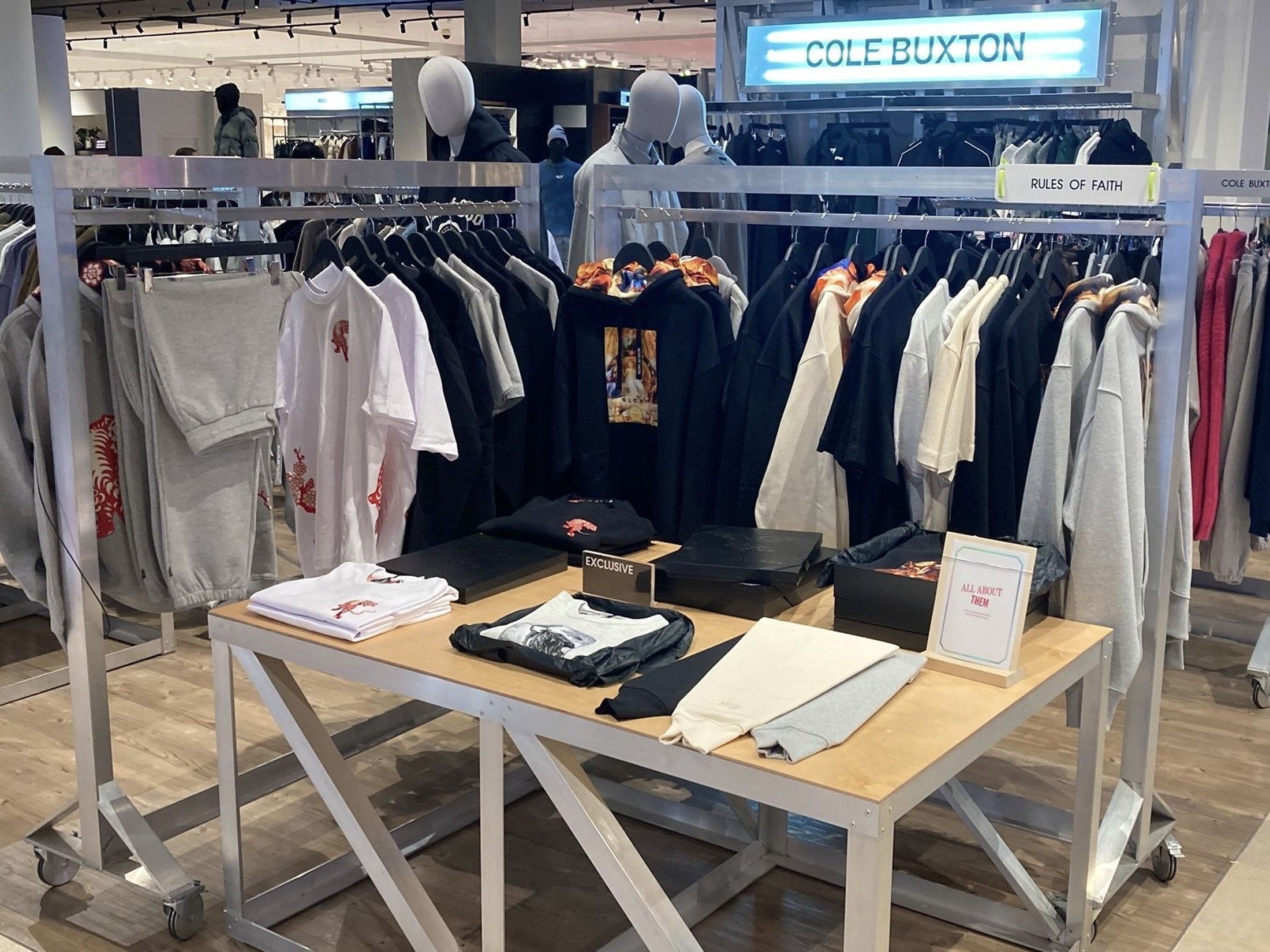 Rules of Faith rail at Selfridges