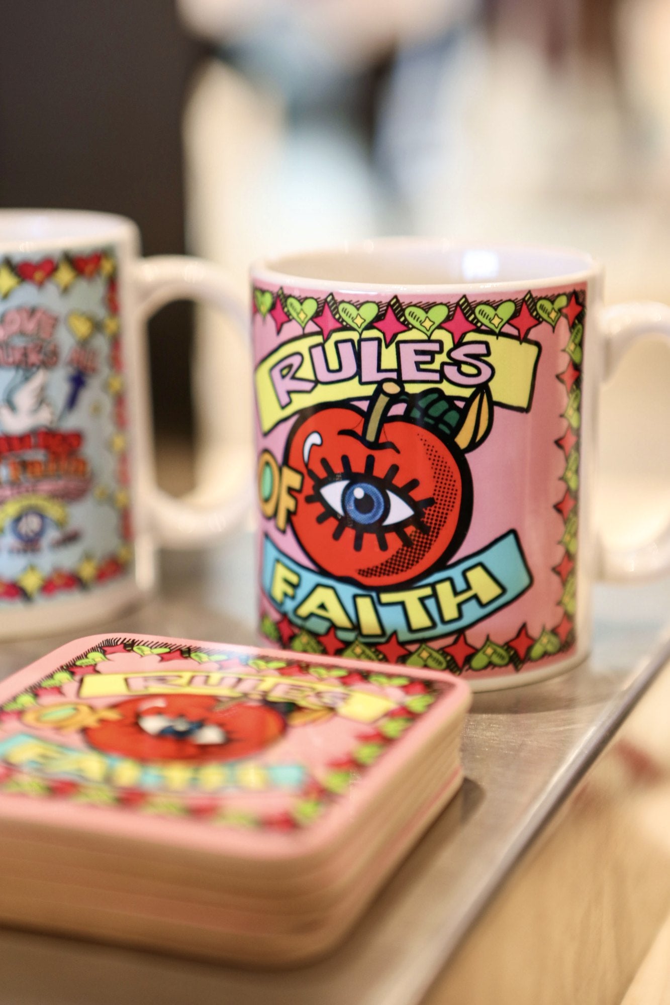 Rules of Faith mugs at Selfridges Summer of Sound